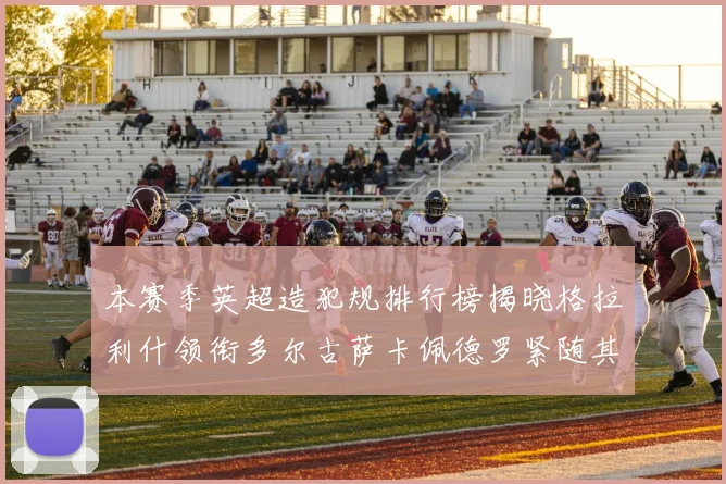 本赛季英超造犯规排行榜揭晓格拉利什领衔多尔古萨卡佩德罗紧随其后